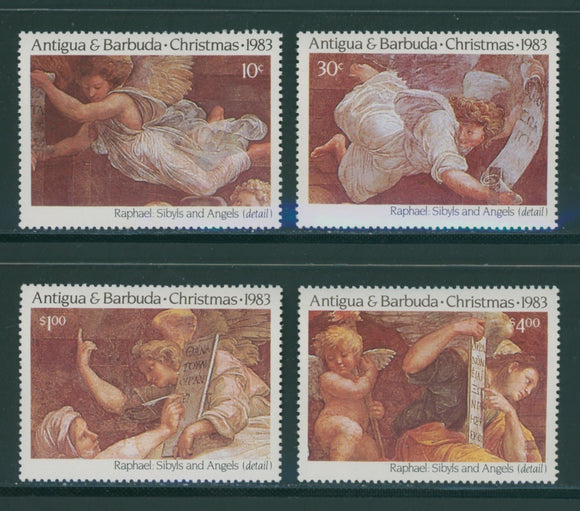 Antigua Scott #731-734 MNH Christmas 1983 Raphael Paintings CV$5+ 384547