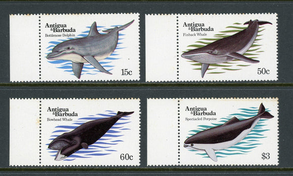 Antigua Scott #703-706 MNH Whales and Dolphins FAUNA CV$7+ 384558