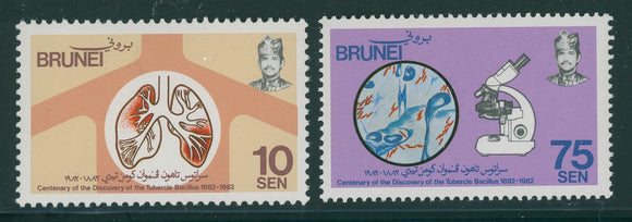 Brunei Scott #276-277 MNH TB Bacillus Discovery ANN CV$3+ 384645