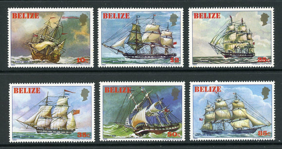 Belize Scott #609-614 MNH Sailing Ships CV$52+ 384678