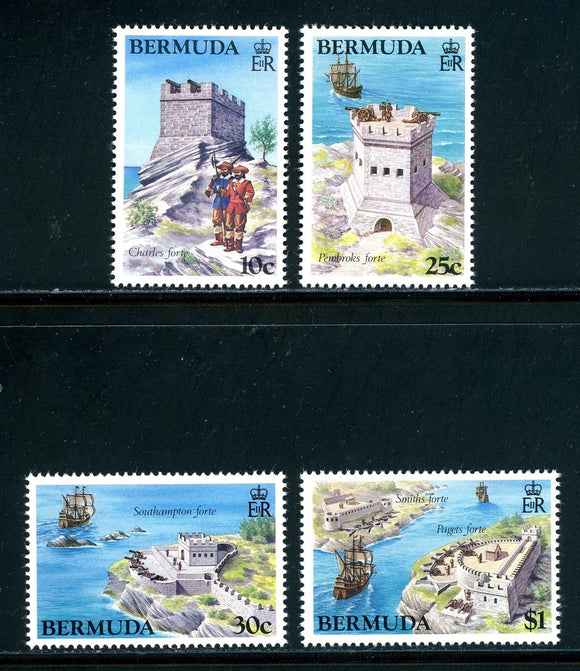 Bermuda Scott #429-432 MNH Bermuda's Forts CV$4+ 384696