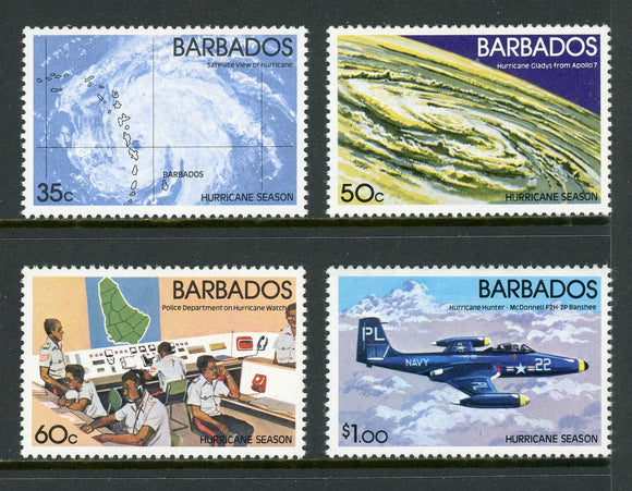 Barbados Scott #555-558 MNH Hurricane Gladys CV$3+ 384722