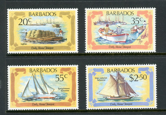 Barbados Scott #577-580 MNH Transportation CV$4+ 384724