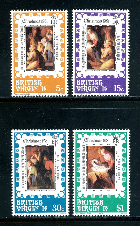 Virgin Islands Scott #417-420 MNH Christmas 1981 CV$2+ 384738