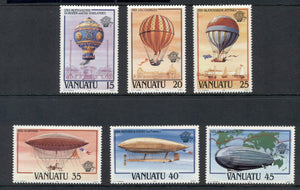 Vanuatu Scott #354-359 MNH Manned Flight Bicentenary CV$3+ 384765