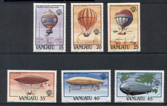 Vanuatu Scott #354-359 MNH Manned Flight Bicentenary CV$3+ 384765