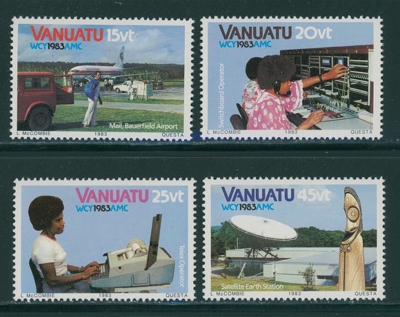 Vanuatu Scott #360-363 MNH World Communications Year WCY CV$2+ 384767
