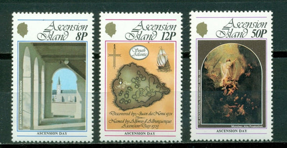 Ascension Scott #239-241 MNH Ascension Day Church Map $$