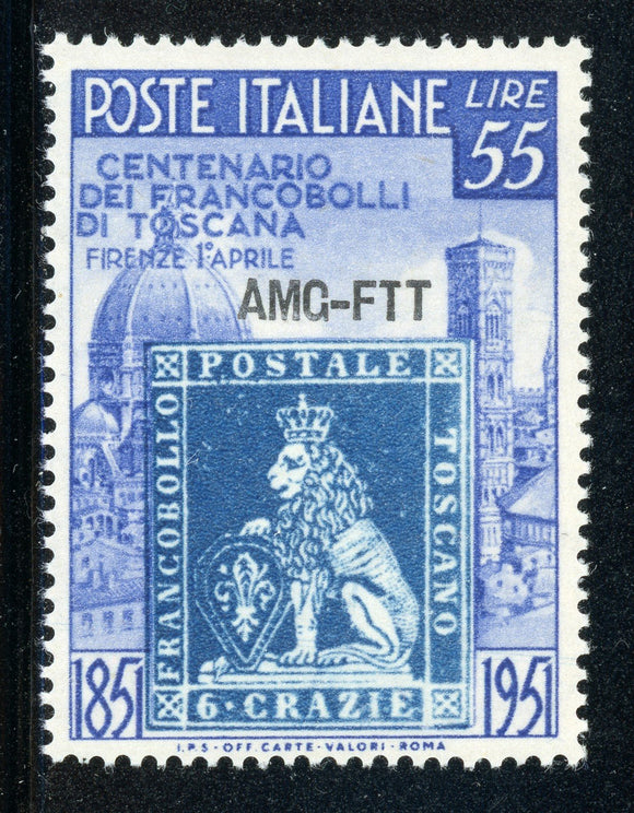 AMG-FTT Trieste MNH: Scott #110 55l Tuscany Stamp Centenary CV$65+