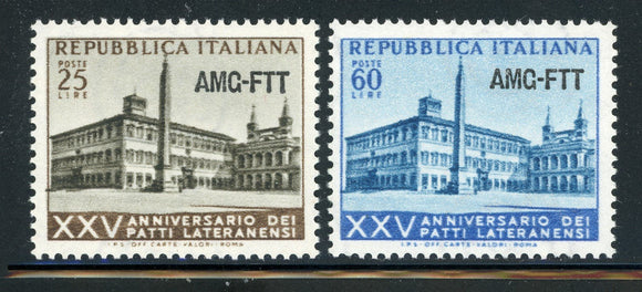 AMG-FTT Trieste MNH: Scott #194-195 Lateran Pacts 25th Ann CV$4+