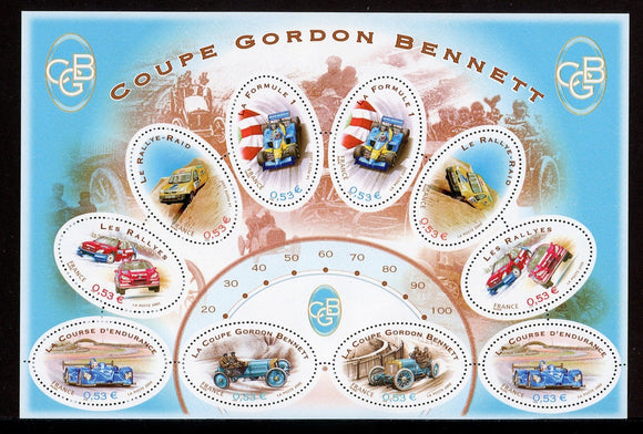 France Scott #3126 MNH S/S Gordon Bennett Cup Auto Racing CV$19+