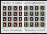 Liechtenstein Scott #722-725 MNH SHEETS of 16 Famous Visitors Portraits CV$29+