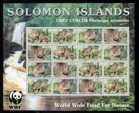 Solomon Islands Scott #930a MNH SHEET Worldwide Fund for Nature WWF CV$25+