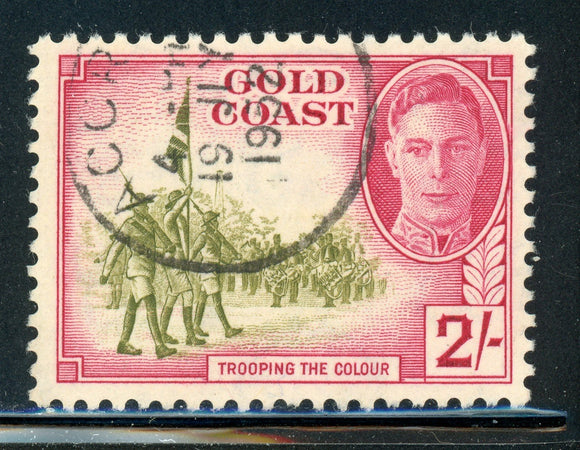 GOLD COAST Used: Scott #139 2Sh KGVI Trooping the Color CV$4+