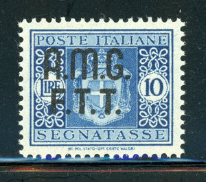 AMG-FTT Trieste MNH: Scott #J4 10L Dark Blue Postage Due (1947) CV$16