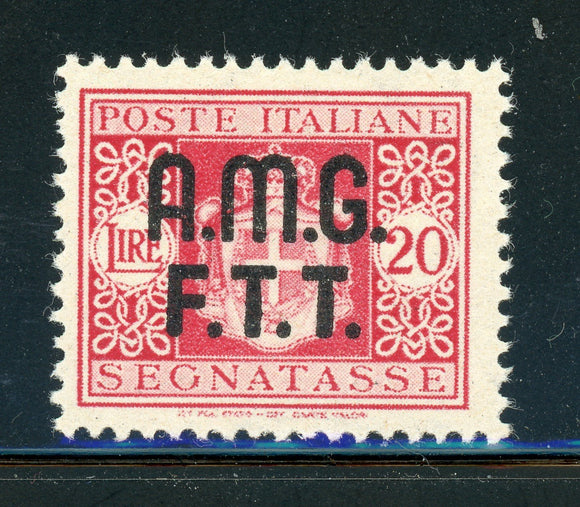AMG-FTT Trieste MNH: Scott #J5 20L Car Rose Postage Due (1947) CV$32+