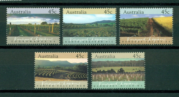 Australia Scott #1262-1266 MNH Vineyard Regions FLORA CV$4+ 392435