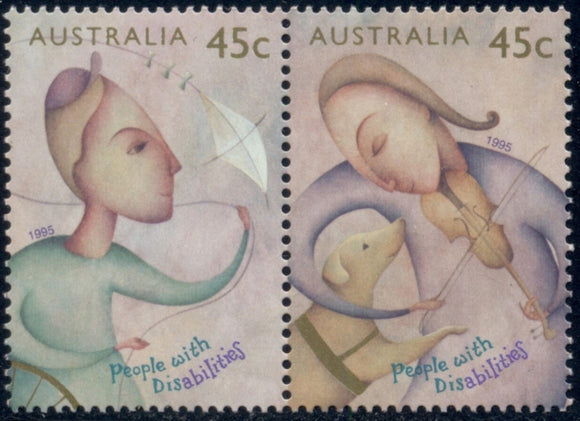 Australia Scott #1451a MNH PAIR People with Disabilities $$ 392453