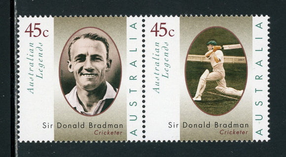 Australia Scott #1576a MNH PAIR Sir Donald Brandman Cricket $$392459