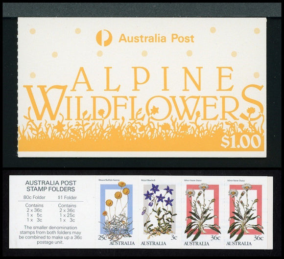 Australia Scott #996b MNH BKLT Alpine Wildflowers FLORA CV$6+ 392511