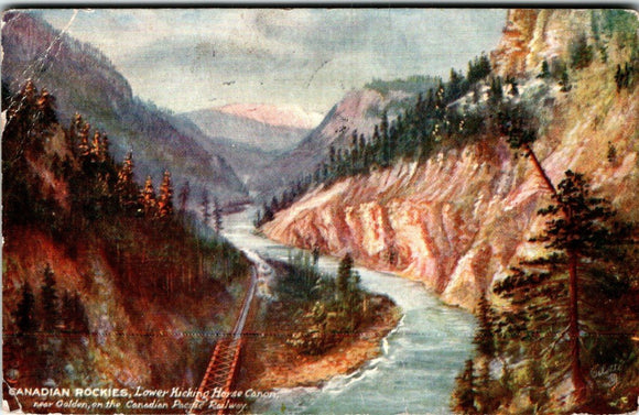 Postcard TUCK 1910 Seattle WA Canadian Rockies to Turtle Lake WI $$ 395369