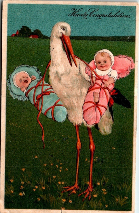 Postcard 1909 Baby Birth Congratulations to Ruffsdale PA $$ 395381