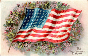 Postcard 1907 American Flag to/from Wisconsin $$ 395387