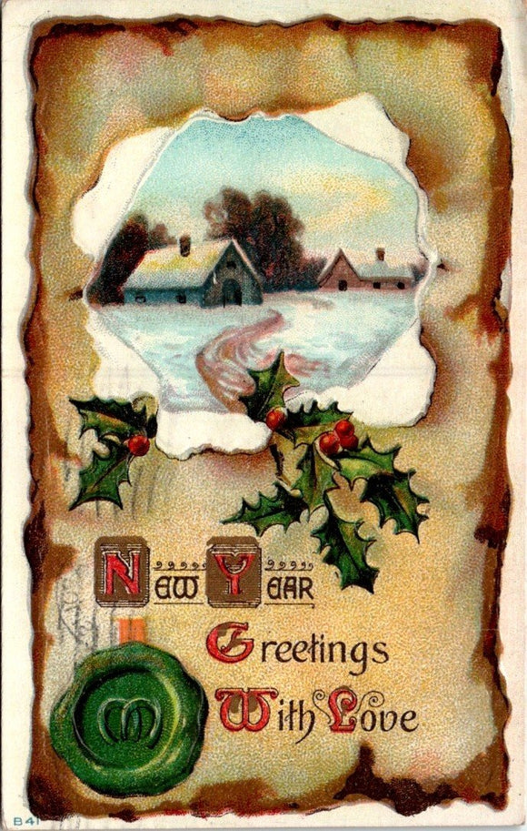 Postcard 1912 New Years Minneapolis MN to Turtle Lake WI $$ 395389