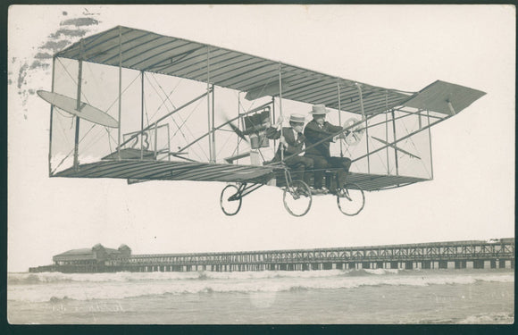 Postcard 1911 Long Beach CA Flight Alhambra CA to Twin Falls ID $$ 395401