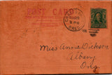 Postcard LEATHER 1905 Stork and Baby Grand Pass to Albany OR $$ 395413