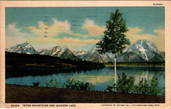 Postcard 1940 Teton Lake WY Moscow to Boise ID $$ 395451