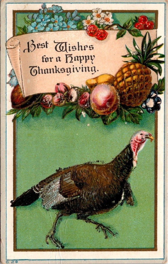 Postcard 1911 Thanksgiving Youngwood to Ruffsdale PA $$ 395489