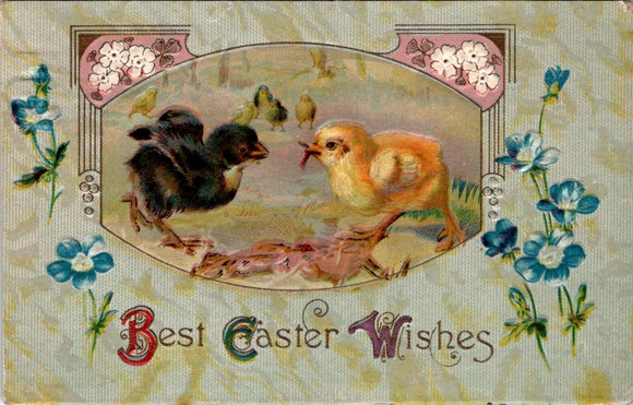 Postcard 1914 Easter Jamestown NY to Turtle Lake WI $$ 395496