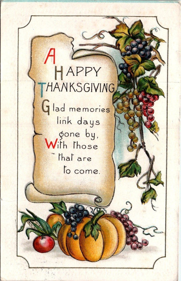 Postcard 1912 Thanksgiving to Turtle Lake WI $$ 395500