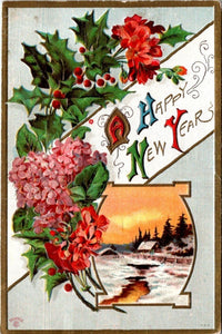 Postcard 1911 New Year from Cumberland to Turtle Lake WI $$ 395507