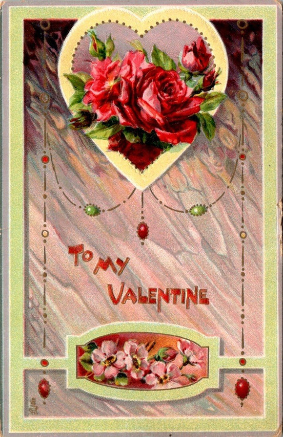 Postcard TUCK 1913 Valentine Livingston to Stockton CA $$ 395528
