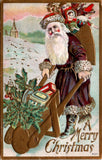 Postcard 1909 Christmas Wilkinsburg to Ruffsdale PA $$ 395535