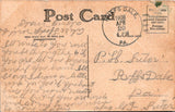 Postcard AS 1908 Dog Painting to/from Ruffsdale PA $$ 395549