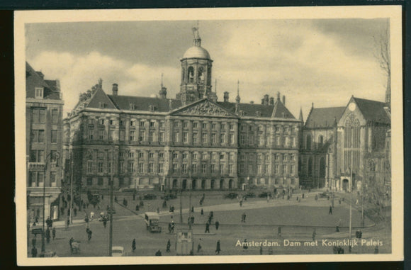 Postcard 1955 Palace Amsterdam Heidelberg Germany to Stockton CA $$ 395574