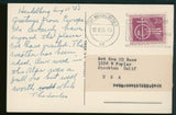 Postcard 1955 Palace Amsterdam Heidelberg Germany to Stockton CA $$ 395574