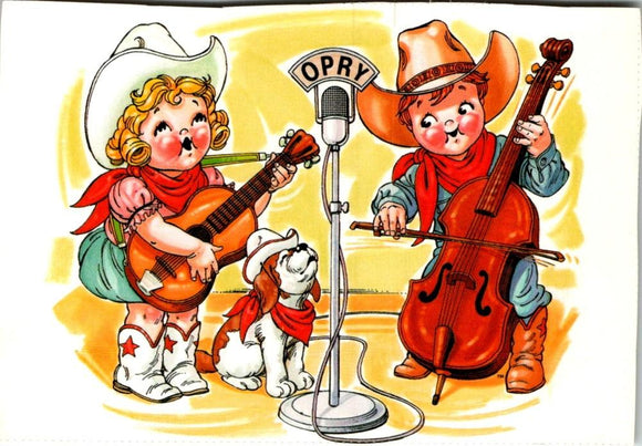 Postcard Campbell Kids Performing at Grand Ole Opry unaddressed $$ 395621