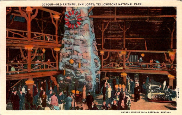 Postcard Old Faithful Inn Yellowstone National Park unaddressed $$ 395631