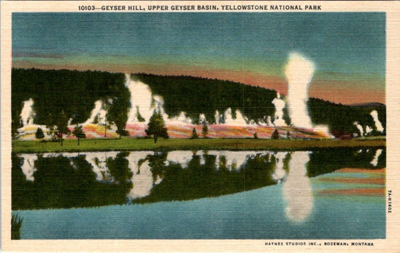 Postcard Geyser Hill Yellowstone National Park unaddressed $$ 395632