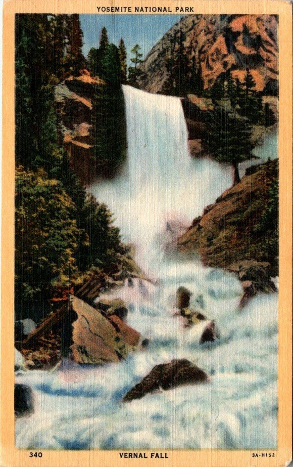 Postcard Vernal Falls Yosemite National Park unaddressed $$ 395638