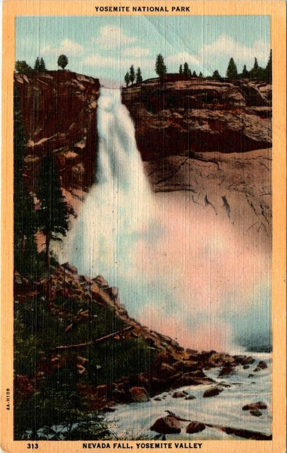 Postcard Nevada Fall Yosemite National Park unaddressed $$ 395639
