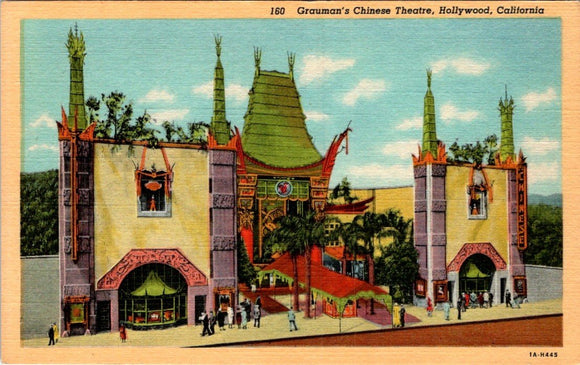 Postcard Grauman's Chinese Theater Los Angeles CA unaddressed $$ 395657