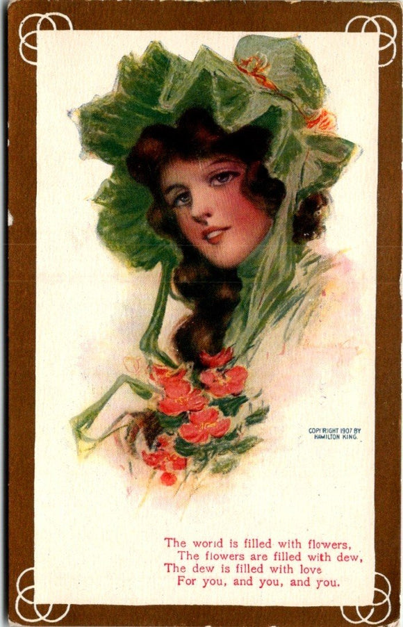 Postcard 1907 Valentine Poem unaddressed $$ 395672