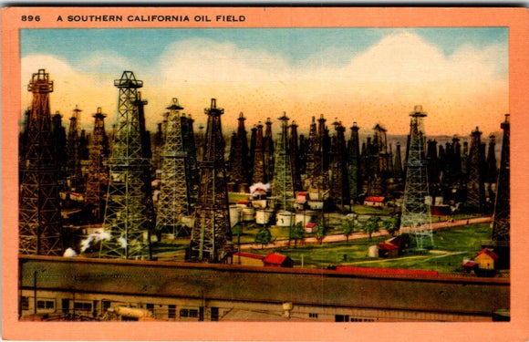 Postcard Southern California Oil Field unaddressed $$ 395678