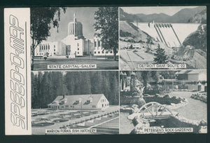 Postcard Oregon Route 22 Map and Attractions $$ 395685