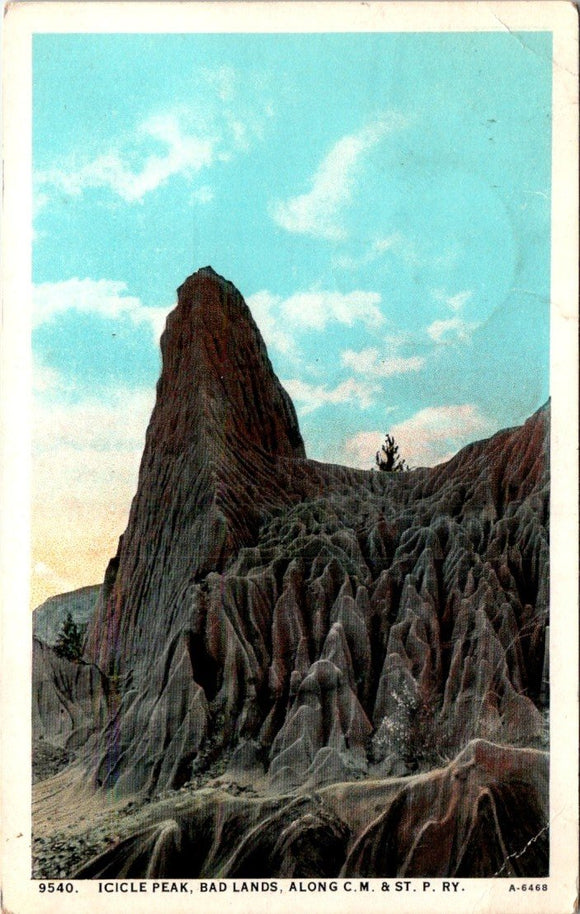 Postcard RPO 1945 Bad Lands National Park to Helena MT $$ 395686